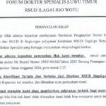 26 Dokter Spesialis RSUD I Lagaligo Ancam Mogok Kerja, Ini Tanggapan Pjs Bupati Lutim