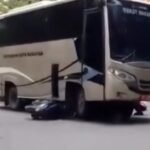 Pengendara Motor Terseret di Bawah Bus Pemkot Makassar