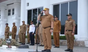 Sekdakab Asahan Pimpin Apel Gabungan Di lingkungan Pemkab