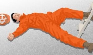 Ilustrasi kecelakaan kerja. (net)