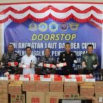 TNI AL dan Bea Cukai Gagalkan Penyelundupan Miras dan Rokok Ilegal di Perairan Morowali