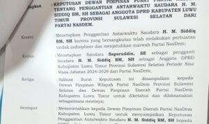 Setelah Dicopot dari Kursi Pimpinan, Siddiq BM Kini Diusulkan Di-PAW dari DPRD Lutim